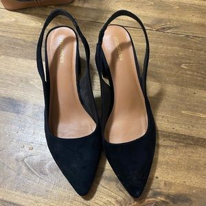 Maurice’s black sling back heels